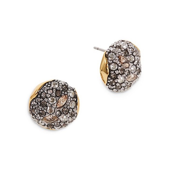 Alexis Bittar Jewelry - Alexis Bittar Elegant Gold and Silver Stud Earrings Brand New On Card No Tag Eh